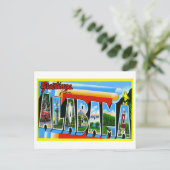 Vintage Grüße aus Alabama Postkarte (Stehend Vorderseite)