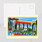 Vintage Grüße aus Alabama Postkarte (Vorne/Hinten)