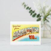 Vintage Grüße aus Alexandria, Virginia Postkarte (Stehend Vorderseite)