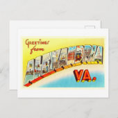 Vintage Grüße aus Alexandria, Virginia Postkarte (Vorne/Hinten)