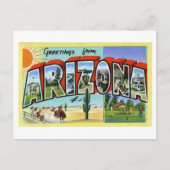 Vintage Grüße aus Arizona Postkarte (Vorderseite)
