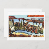Vintage Grüße aus Arizona Postkarte (Vorne/Hinten)