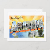 Vintage Grüße aus Arizona Reiseplakat Postkarte (Vorne/Hinten)