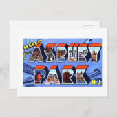 Vintage Grüße aus Asbury Park, New Jersey, Postkarte (Vorne/Hinten)