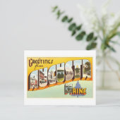 Vintage Grüße aus Augusta, Maine Postkarte (Stehend Vorderseite)