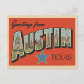 Vintage "Grüße aus Austin, Texas" Postkarte (Vorderseite)