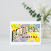 Vintage Grüße aus Birmingham, Alabama Postkarte (Stehend Vorderseite)