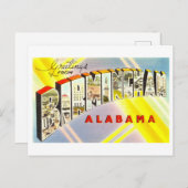 Vintage Grüße aus Birmingham, Alabama Postkarte (Vorne/Hinten)