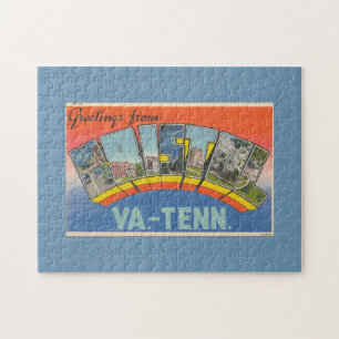 Vintage-Grüße aus Bristol-Postkarte Puzzle