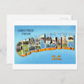 Vintage Grüße aus Charleston, South Carolina Postkarte (Vorne/Hinten)