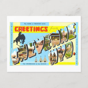 Vintage Grüße aus Cheyenne, Wyoming, Postkarte