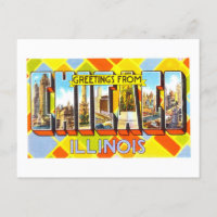 Vintage Grüße aus Chicago, Illinois