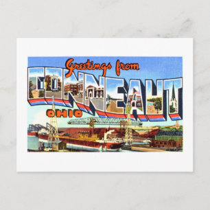 Vintage Grüße aus Conneaut, Ohio, Postkarte