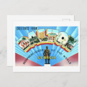 Vintage Grüße aus Dalton, Georgien, Postkarte (Vorne/Hinten)