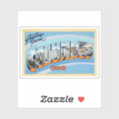 Vintage Grüße aus dem Columbus Ohio Sticker (Blatt)