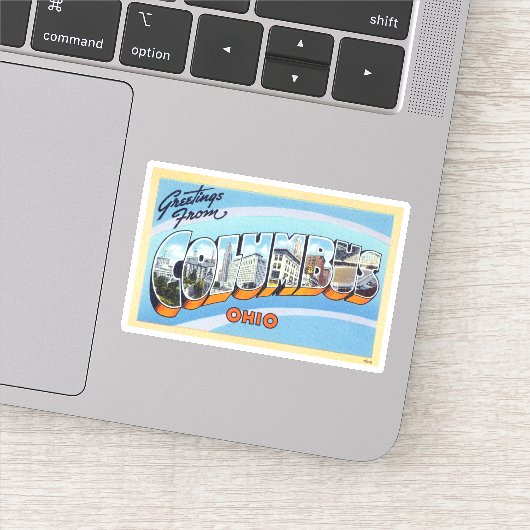 Vintage Grüße aus dem Columbus Ohio Sticker (Detail)