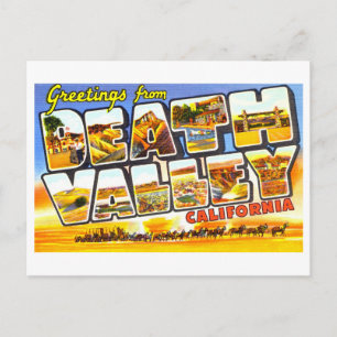 Vintage Grüße aus dem Death Valley, Kalifornien Postkarte
