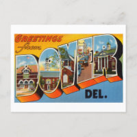 Vintage Grüße aus Dover, Delaware