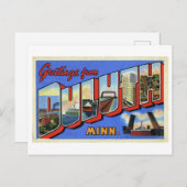 Vintage Grüße aus Duluth, Minnesota Postkarte (Vorne/Hinten)