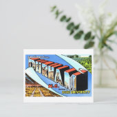 Vintage Grüße aus Durham, North Carolina, Postkarte (Stehend Vorderseite)
