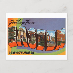 Vintage Grüße aus Easton, Pennsylvania Postkarte