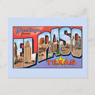 Vintage Grüße aus El Paso Texas Postkarte