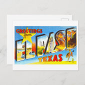 Vintage Grüße aus El Paso, Texas Postkarte (Vorne/Hinten)