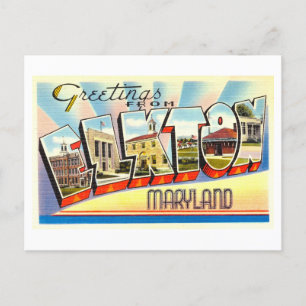 Vintage Grüße aus Elkton, Maryland Postkarte