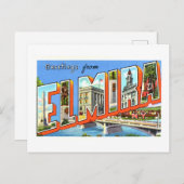 Vintage Grüße aus Elmira, New York Postkarte (Vorne/Hinten)