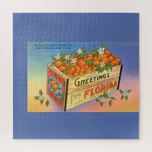 Vintage Grüße aus Florida Citrus Frucht Puzzle (Vertikal)