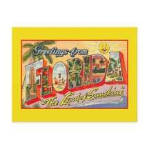 Vintage Grüße aus Florida, Land der Sonne