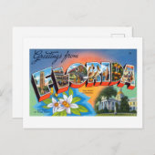 Vintage Grüße aus Florida Poster Postkarte (Vorne/Hinten)