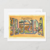 Vintage Grüße aus Florida Postkarte (Vorne/Hinten)