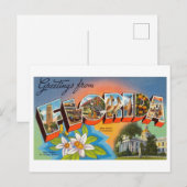 Vintage Grüße aus Florida Postkarte (Vorne/Hinten)