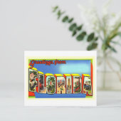 Vintage Grüße aus Florida Postkarte (Stehend Vorderseite)