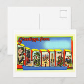 Vintage Grüße aus Florida Postkarte (Vorne/Hinten)
