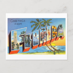 Vintage Grüße aus Florida Postkarte