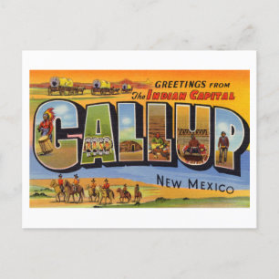 Vintage Grüße aus Gallup, New Mexico Postkarte
