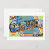 Vintage Grüße aus Georgia Travel Poster Postkarte (Vorne/Hinten)