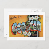 Vintage Grüße aus Georgien Postkarte (Vorne/Hinten)