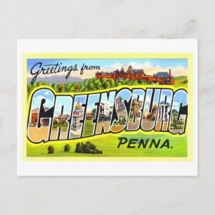 Vintage Grüße aus Greensburg, Pennsylvania, Postkarte