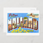 Vintage Grüße aus Holland, Michigan, Postkarte (Vorne/Hinten)