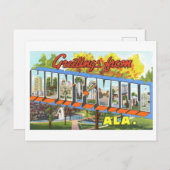 Vintage Grüße aus Huntsville, Alabama Postkarte (Vorne/Hinten)