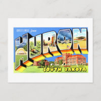 Vintage Grüße aus Huron, South Dakota,