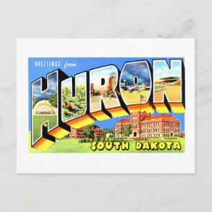 Vintage Grüße aus Huron, South Dakota, Postkarte
