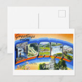 Vintage Grüße aus Idaho Postkarte (Vorne/Hinten)