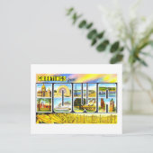 Vintage Grüße aus Iowa Postkarte (Stehend Vorderseite)