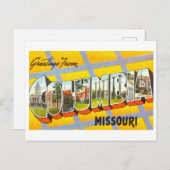 Vintage Grüße aus Kolumbien, Missouri Postkarte (Vorne/Hinten)