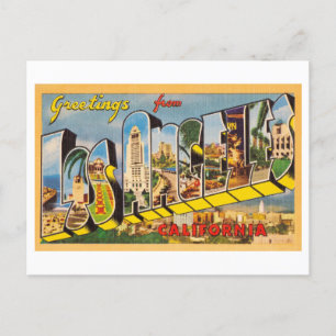 Vintage Grüße aus Los Angeles, Kalifornien Postkarte