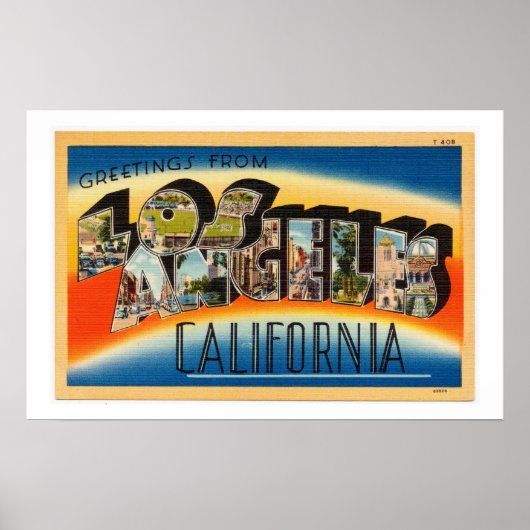 Vintage Grüße aus Los Angeles Poster (Vorne)